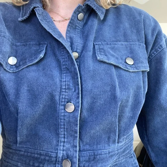 William B Navy Cord Dress - Picture 3 of 6